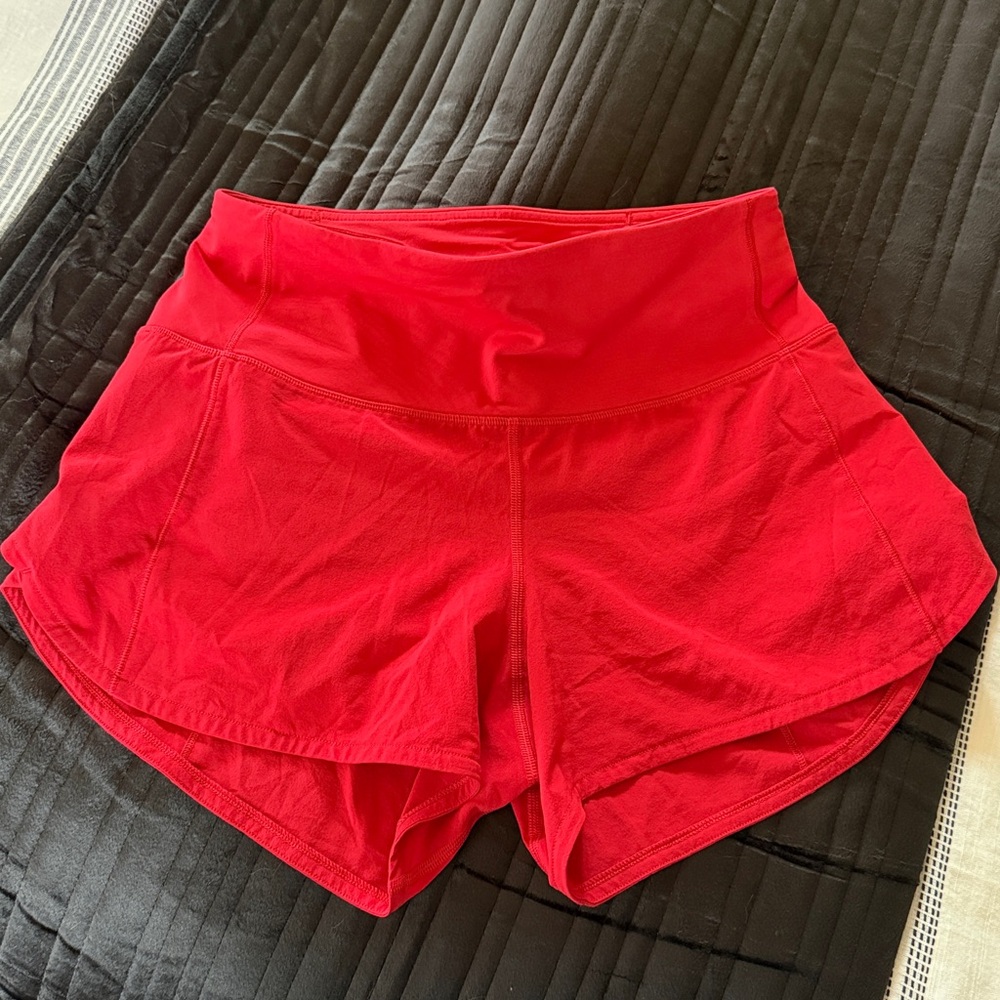 Lululemon Athletica Red Athletic Shorts for Versatile Comfort - Picture 3 of 4
